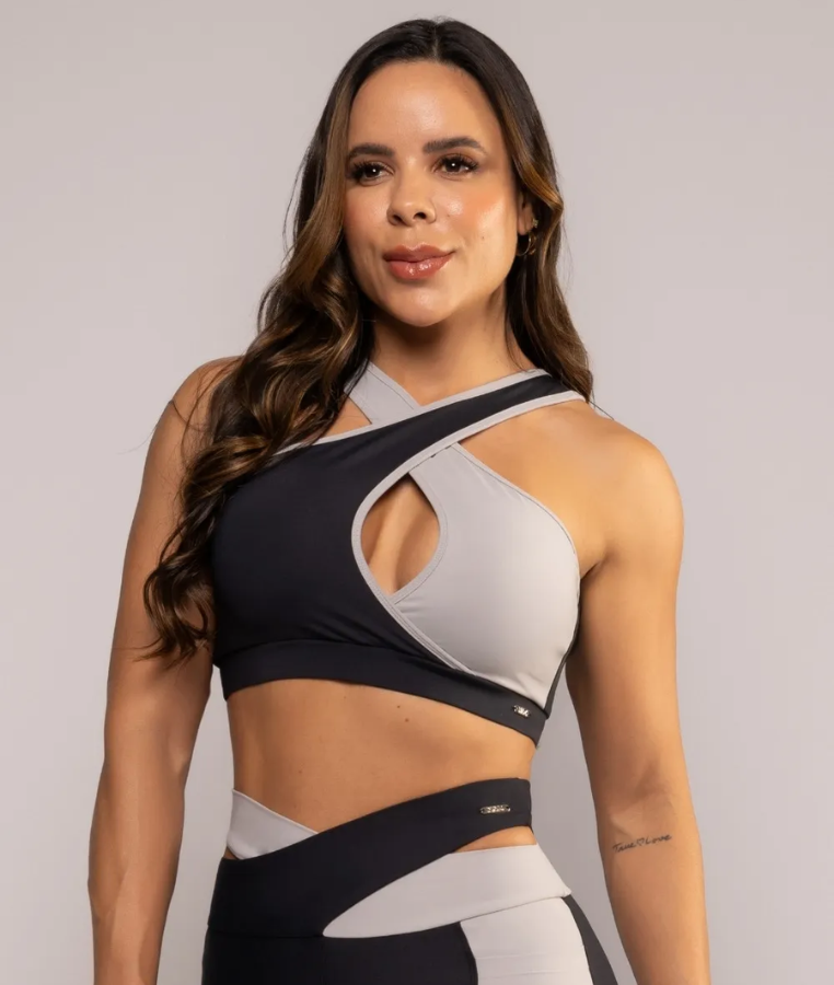 Top Brisa alças cruzadas Tropicália M&C