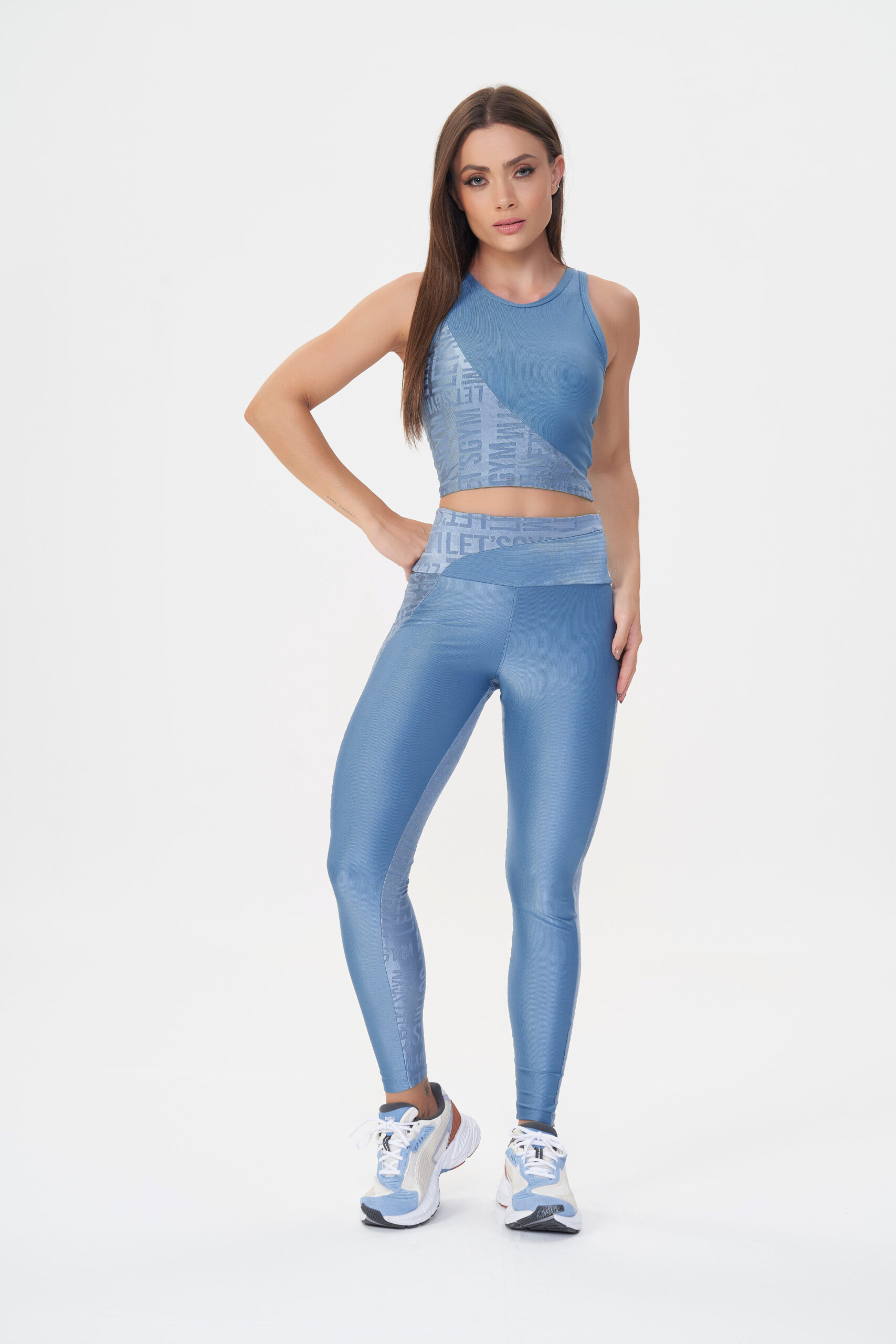 Legging Velvet Glow – Azul Vintage