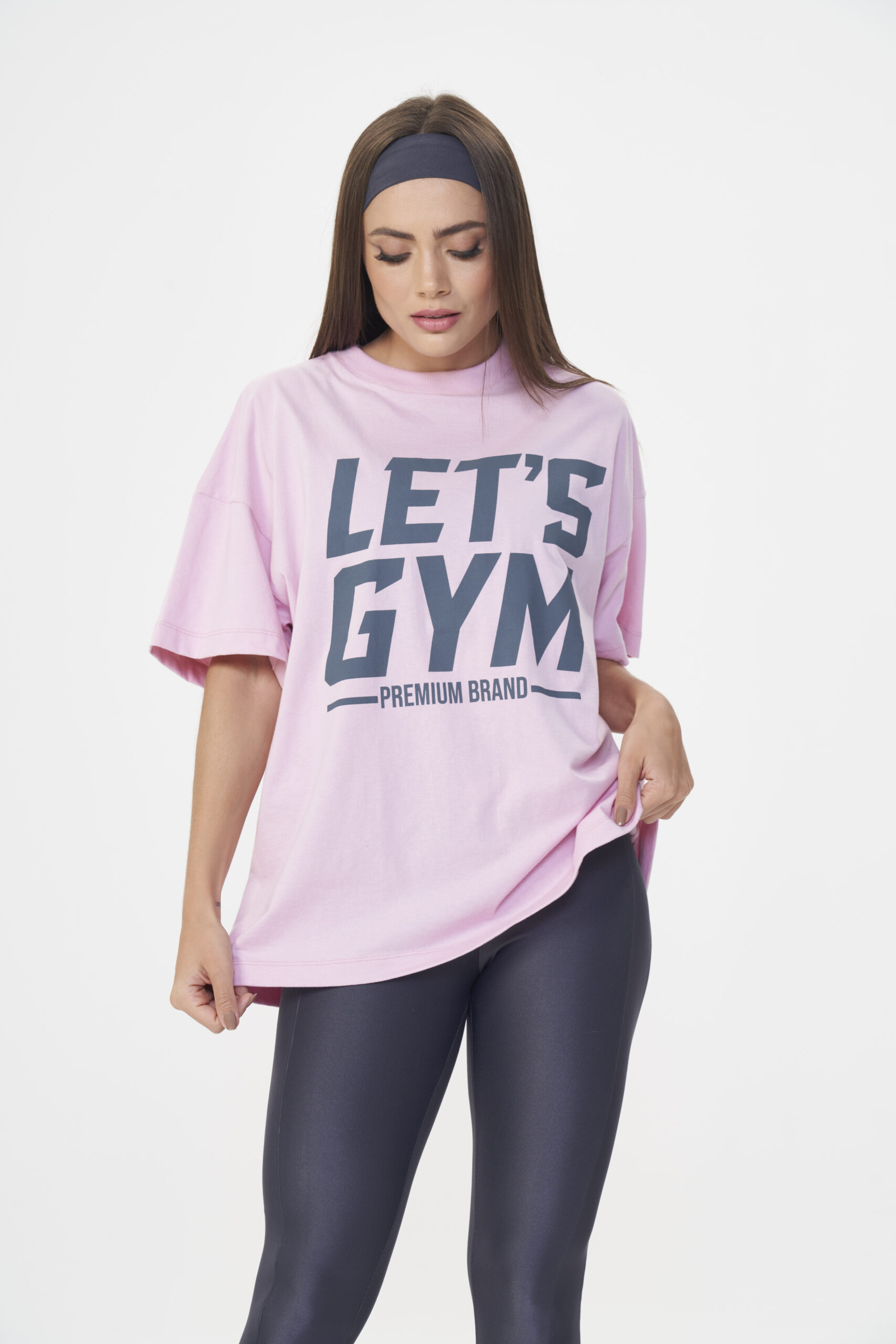Camiseta Oversized – Rosa Claro