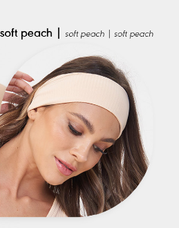 Faixa de Cabelo Comfort Rib – Soft Peach